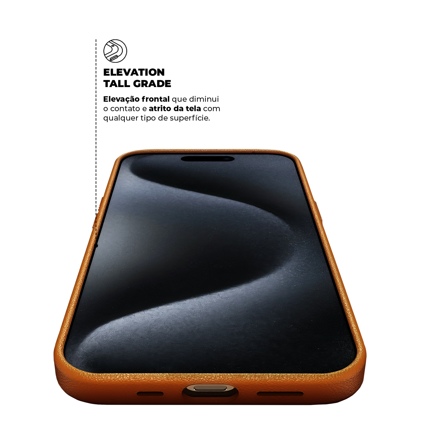 Capa para iPhone 15 Pro - Couro Dual Marrom - Gshield - foto 5