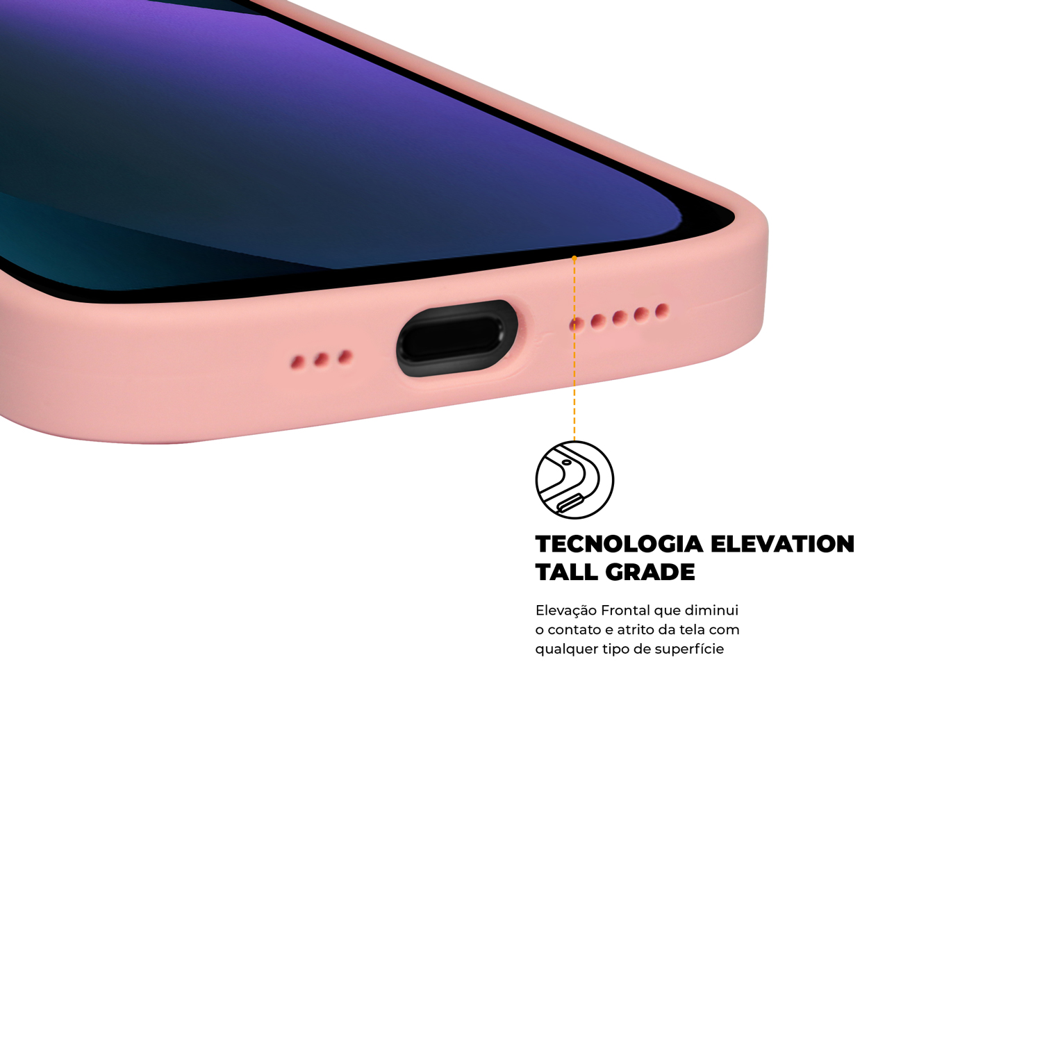 Capa para iPhone 13 - Silicon Premium Rosa - Gshield - foto 4