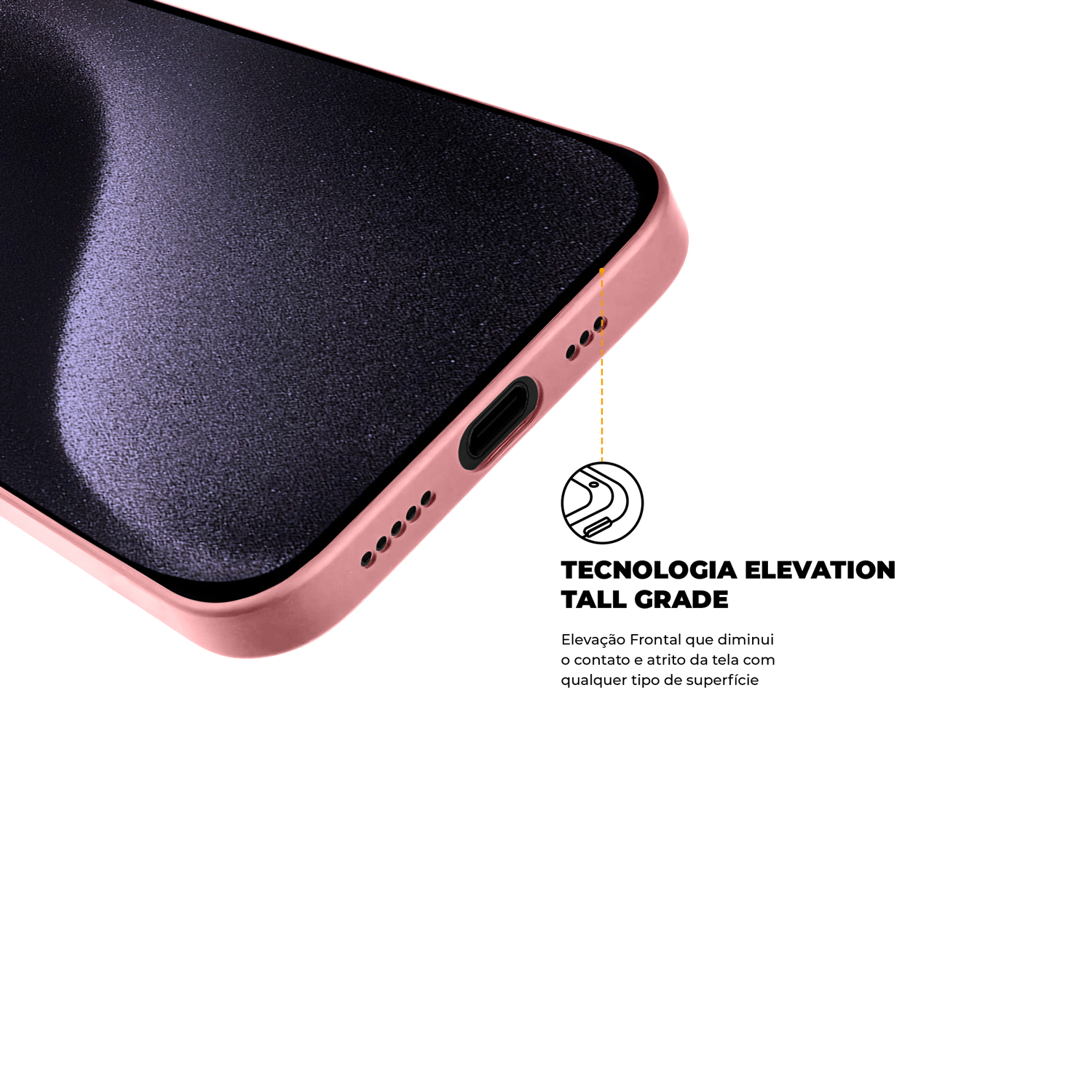 Capa para iPhone 15 Pro - Silicon Premium Rosa - Gshield - foto 4