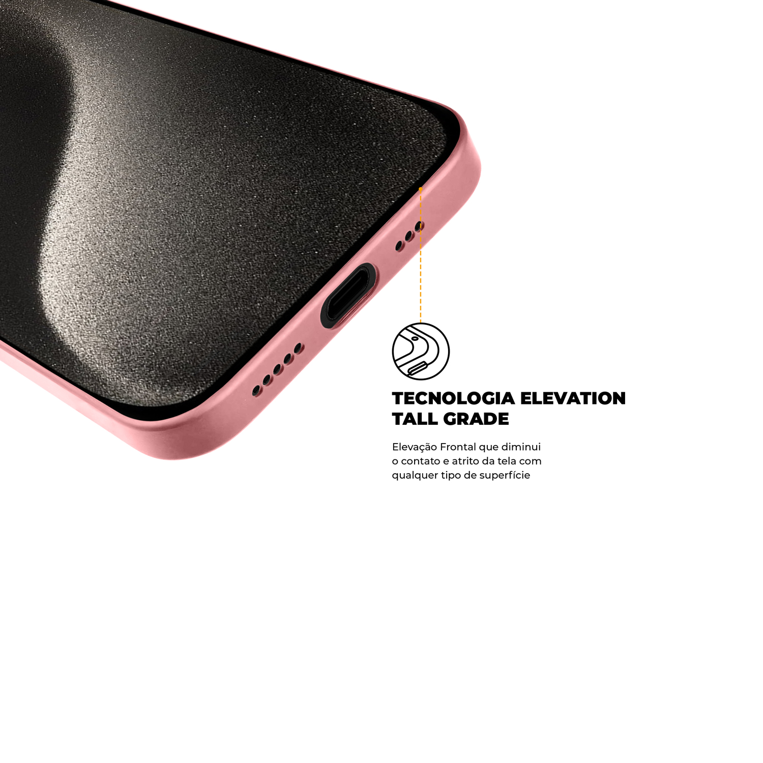 Capa para iPhone 15 Pro Max - Silicon Premium Rosa - Gshield