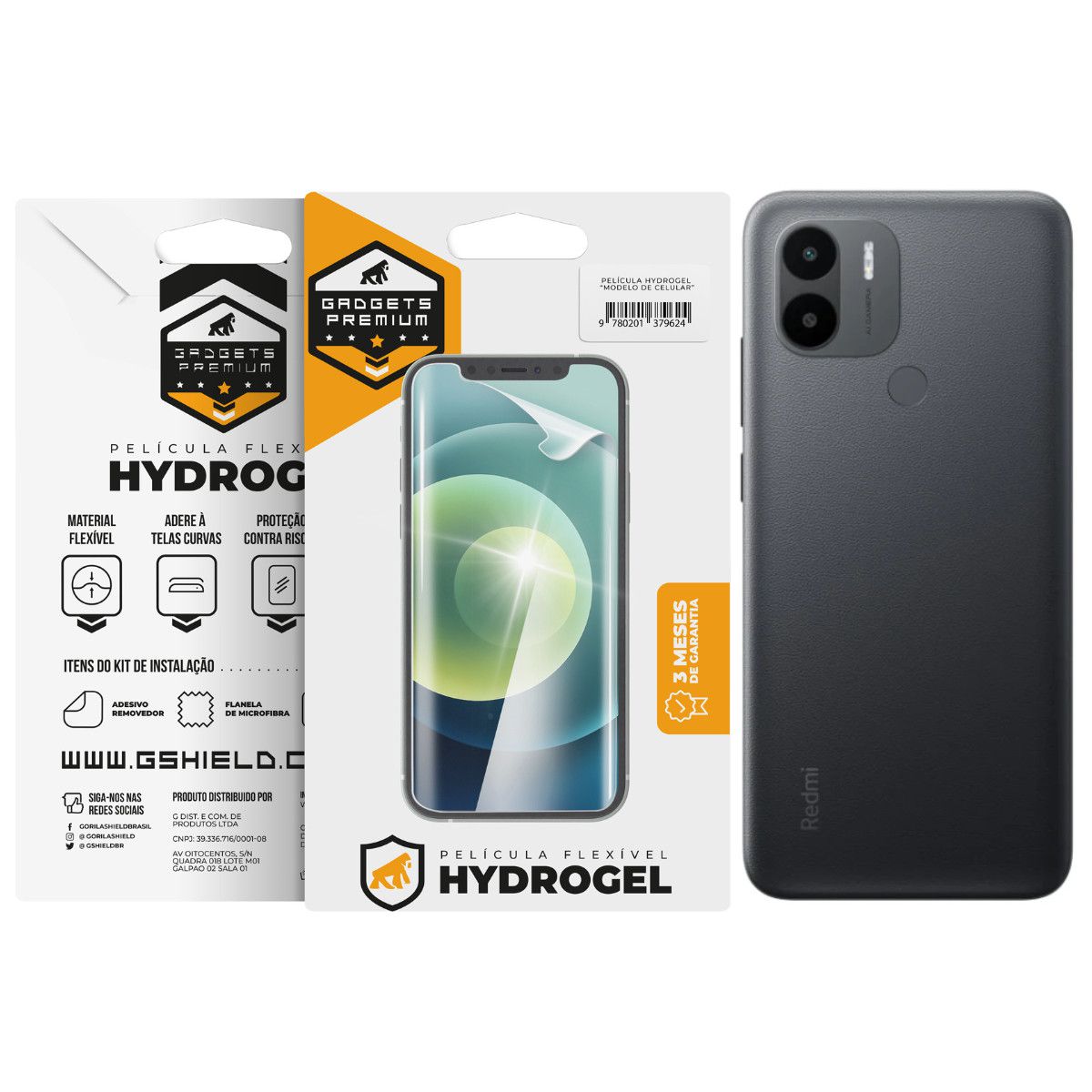 Película para Xiaomi Redmi A1+ - Traseira Hydrogel HD - Gshield