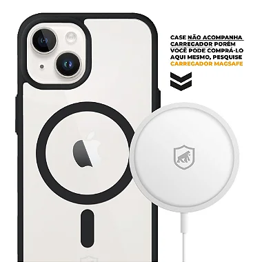 Kit Capa Magsafe Preta e Pelicula Ultra Glass Preta para iPhone 15 - Gshield