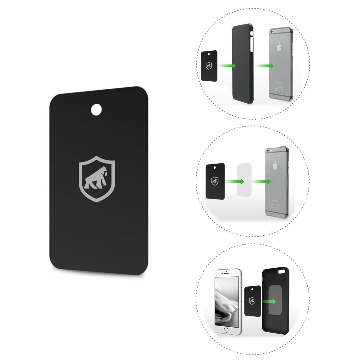 Placa metalica de Reposição para Suporte Magnético - Gshield - foto 2