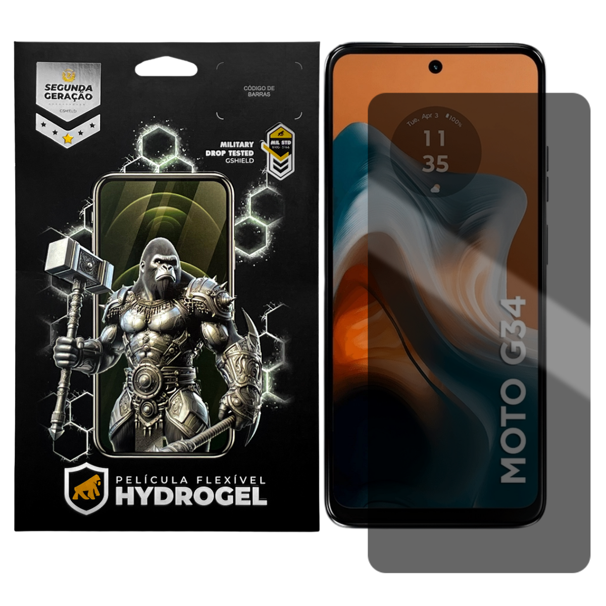 Película para Motorola Moto G34 5G - Privacidade Hydrogel - Gshield