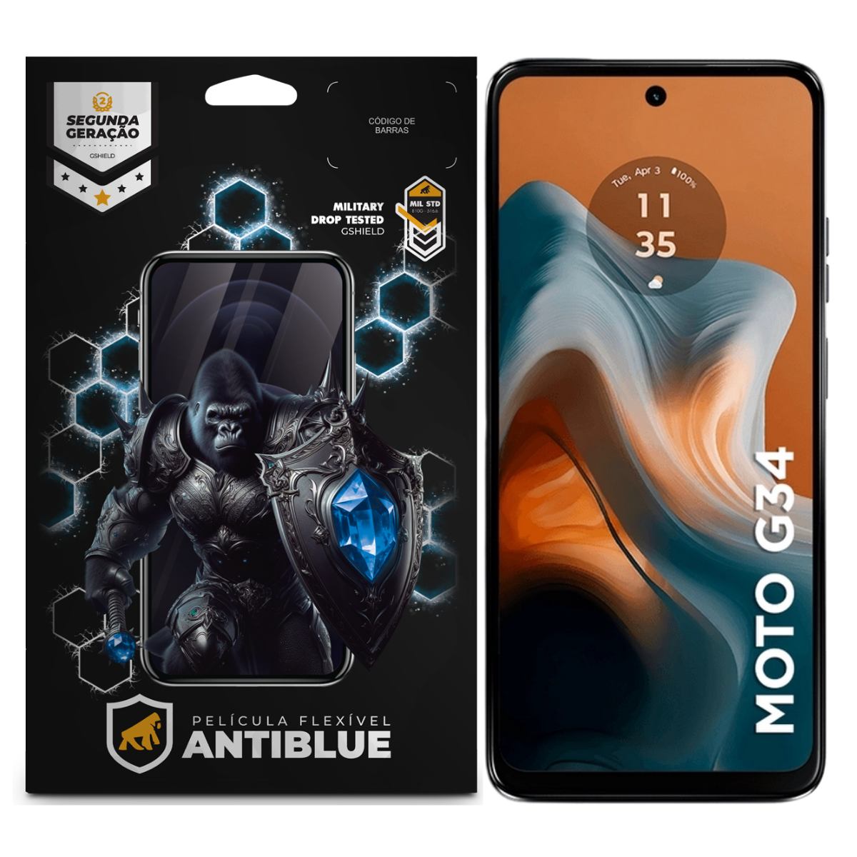Película para Motorola Moto G34 5G - AntiBlue - Gshield