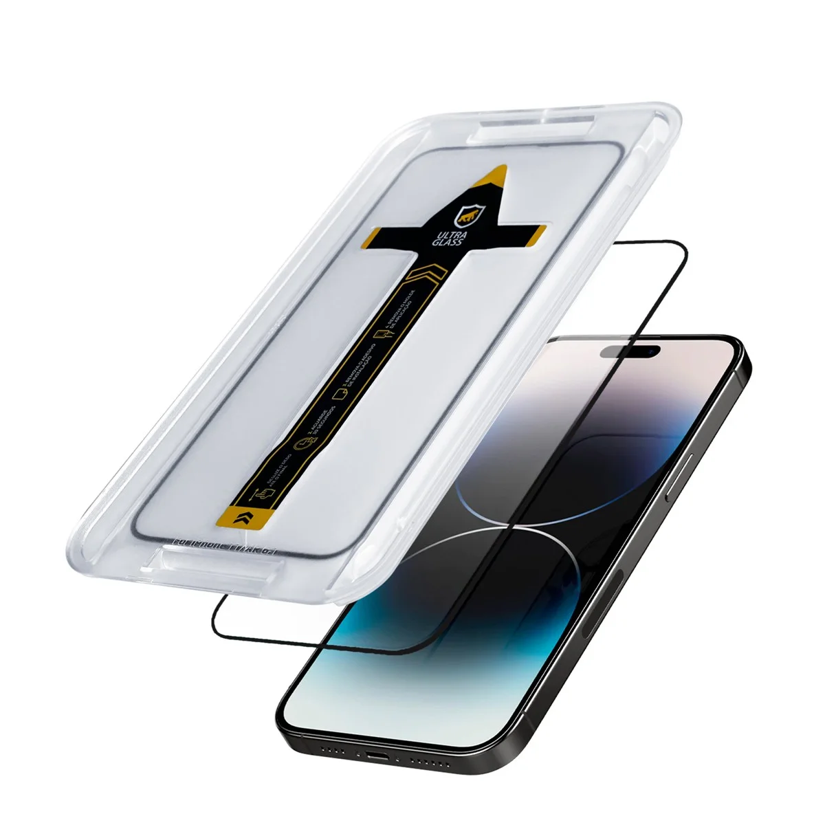 Kit Capa Dinamic Cam Protection e Pelicula Ultra Glass Preta para iPhone 15 Plus - Gshield