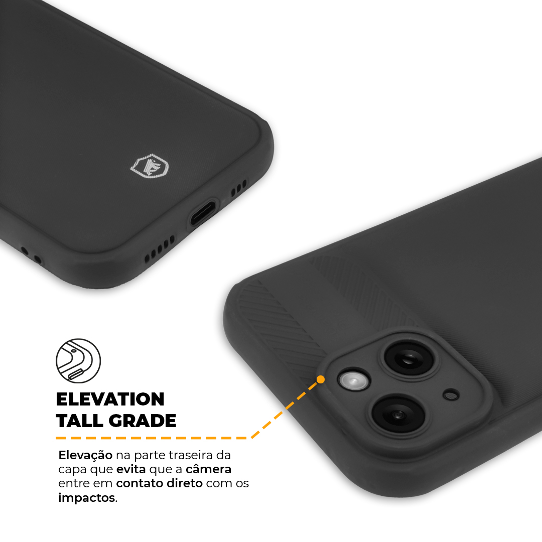 Kit Capa Symetric Preta e Película Defender Pro Privacidade para iPhone 15 - Gshield