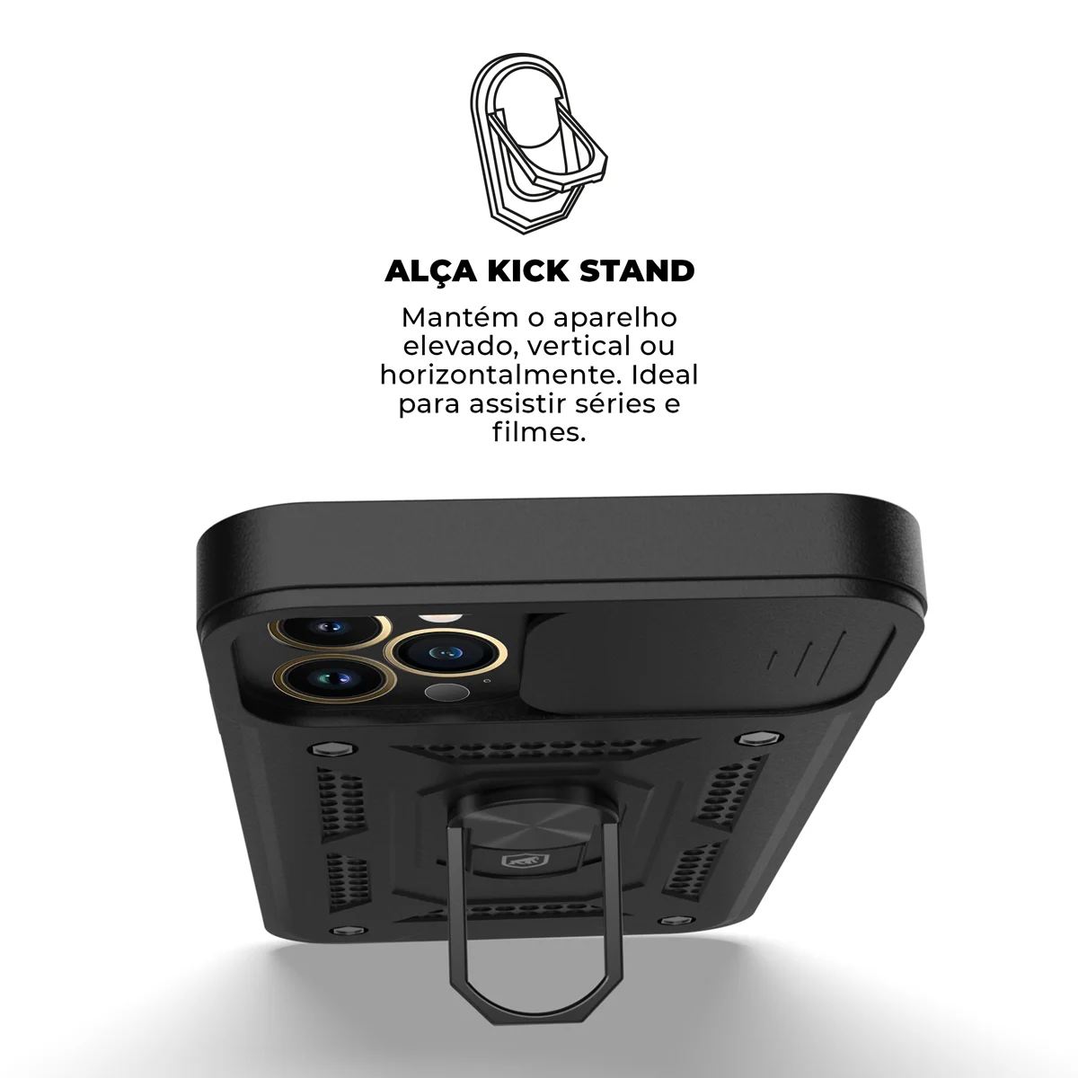 Kit Capa Dinamic Cam Protection e Pelicula Defender Pro Privacidade para iPhone 15 Plus - Gshield
