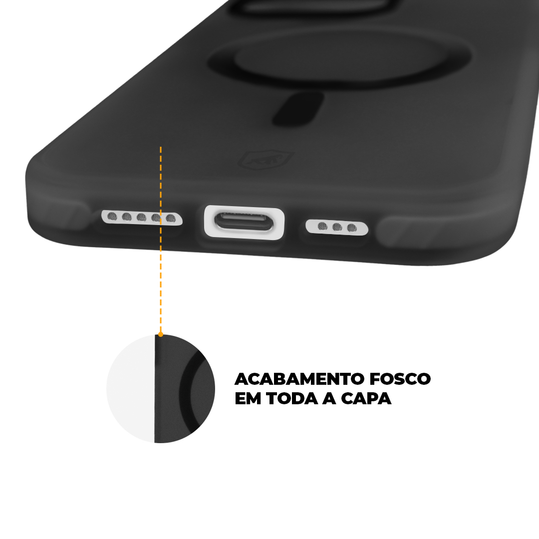 Kit Capa Magsafe Pro Preta e Pelicula Defender Pro Privacidade para iPhone 15 Pro - Gshield - foto 7