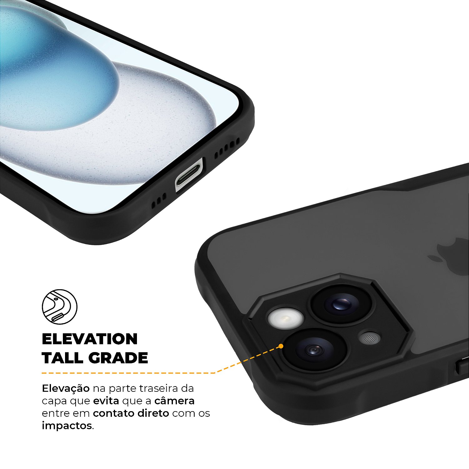 Kit Capa Dual Shock Sense e Pelicula Defender Pro Privacidade para iPhone 15 - Gshield - foto 6
