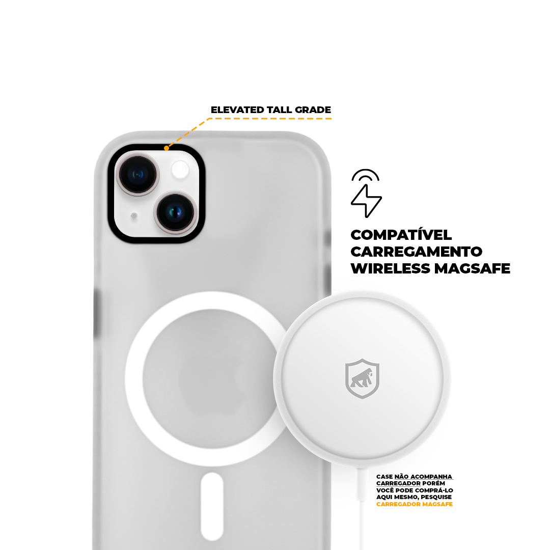 Kit Capa Magsafe Pro Transaprente e Pelicula Defender Pro Privacidade para iPhone 15 - Gshield