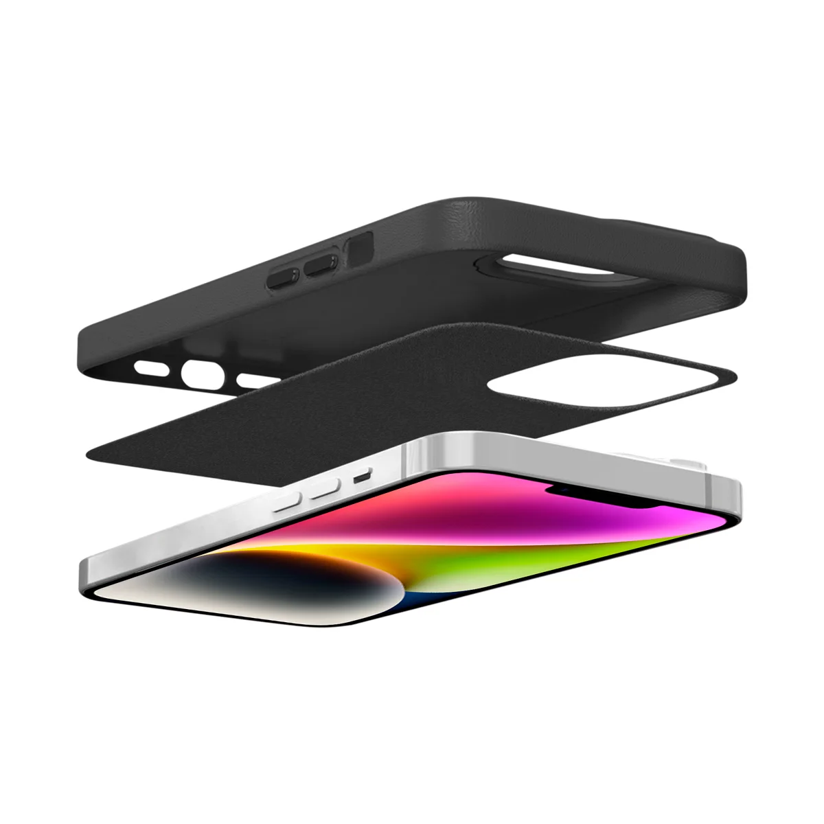 Kit Capa Couro Dual Preta e Pelicula Ultra Glass para iPhone 15 - Gshield - foto 4