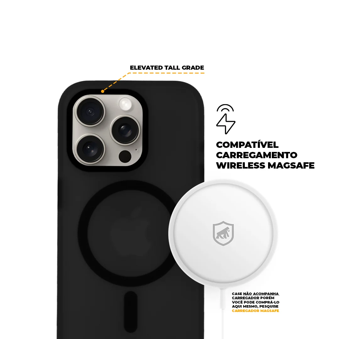 Kit Capa Magsafe Pro Preta e Pelicula Ultra Glass para iPhone 15 Pro - Gshield - foto 6