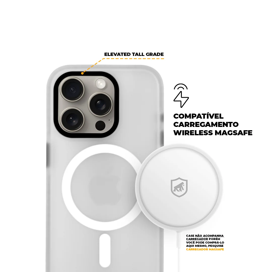 Kit Capa Magsafe Pro Transparente e Pelicula Ultra Glass para iPhone 15 Pro - Gshield