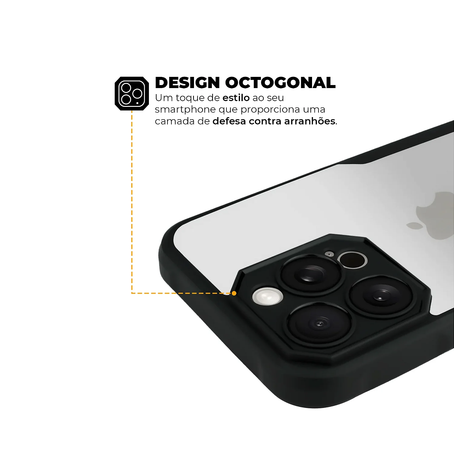 Kit Capa Dual Shock Sense e Pelicula Ultra Glass para iPhone 15 - Gshield