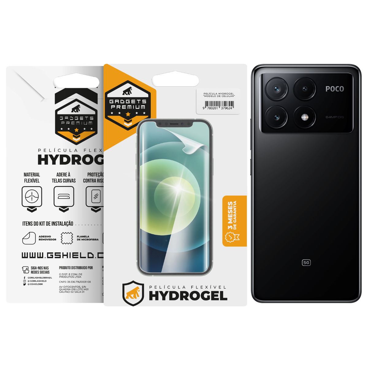 Película para Xiaomi Poco X6 Pro 5G - Traseira Hydrogel HD - Gshield