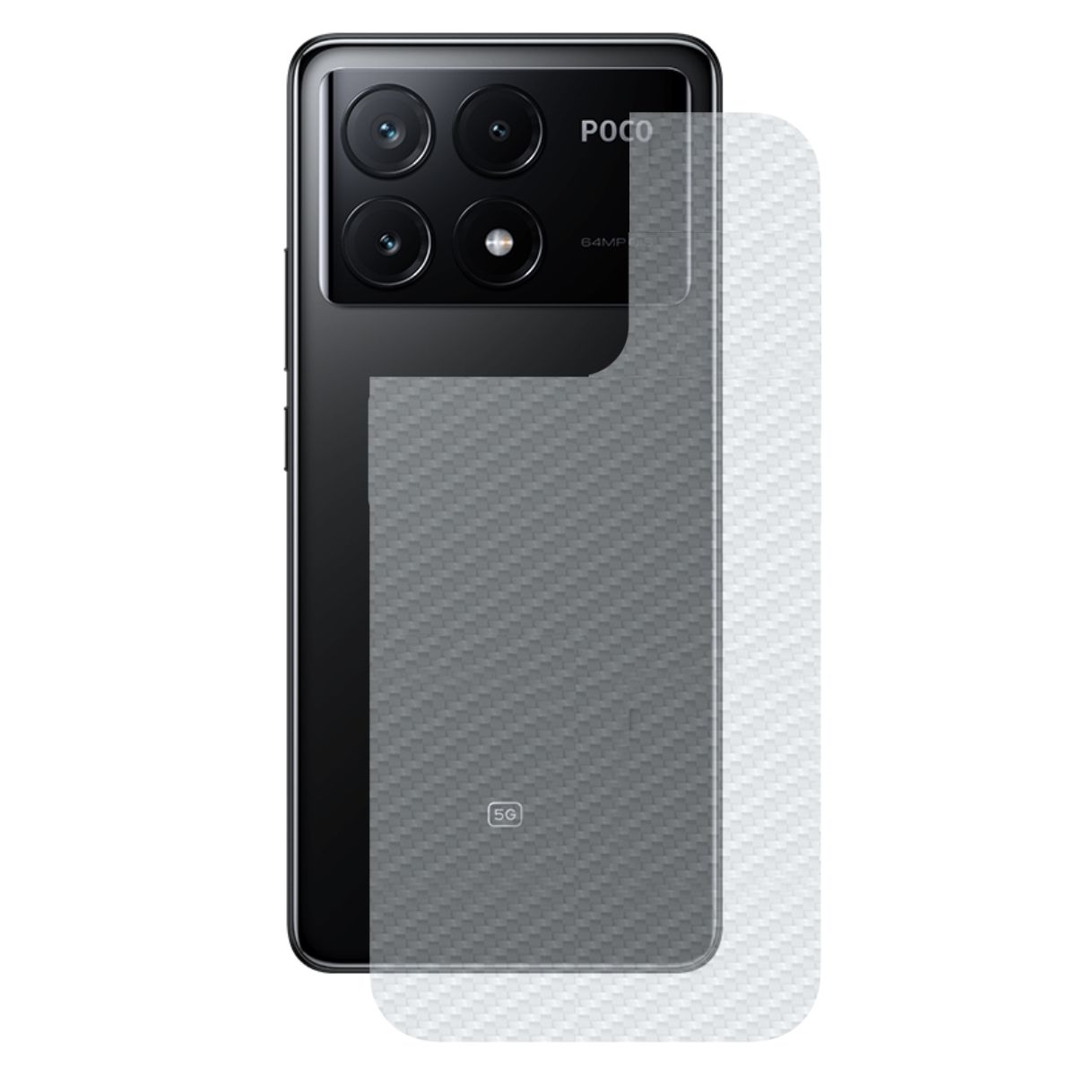 Película para Xiaomi Poco X6 Pro 5G - Traseira de Fibra de Carbono - Gshield