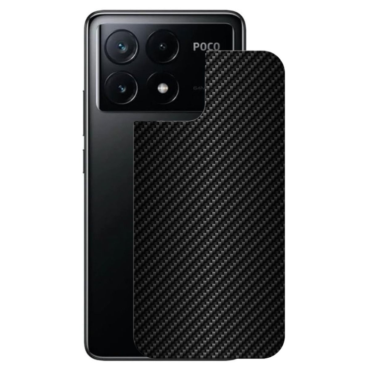 Película para Xiaomi Poco X6 Pro 5G - Traseira de Fibra de Carbono Preta - Gshield
