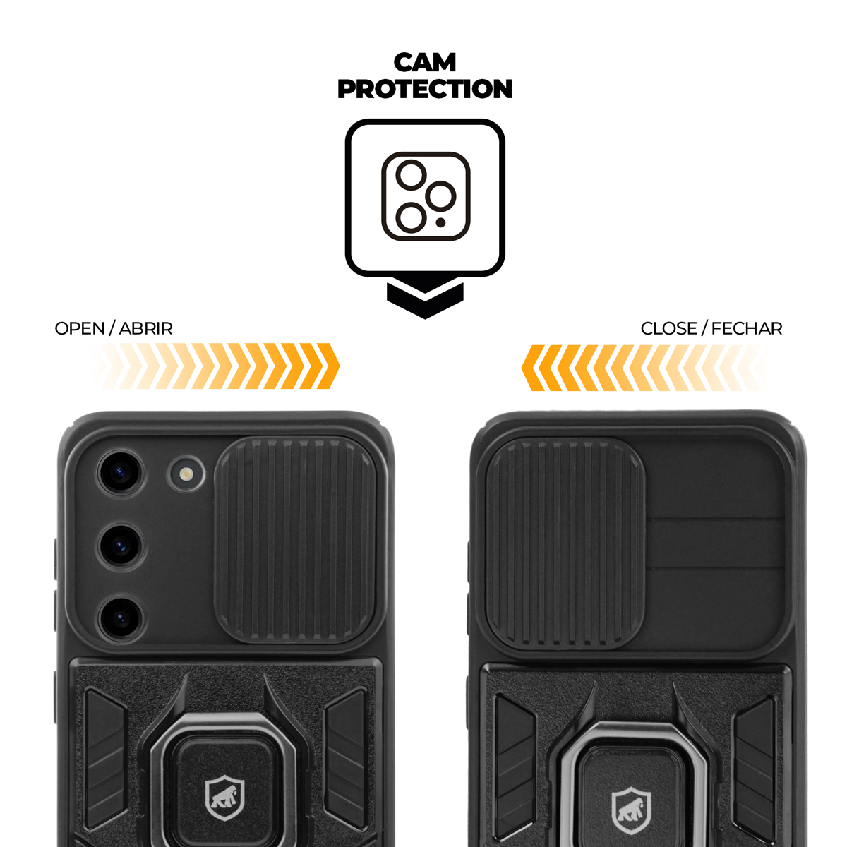 Kit Capa Defender e Película Dual Glass para Samsung Galaxy S23 Plus - Gshield