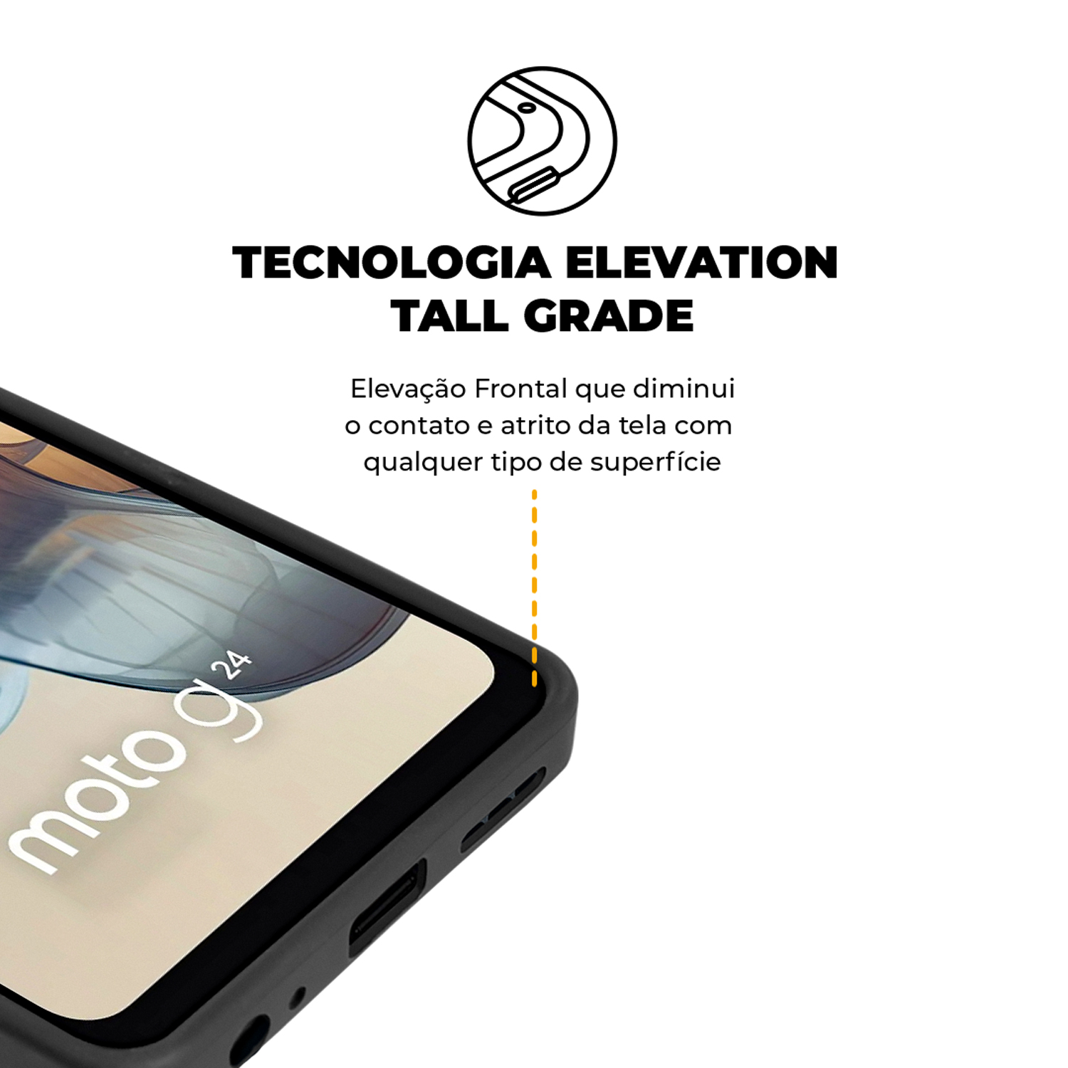Capa para Motorola Moto G24 - Silicon Veloz - Gshield