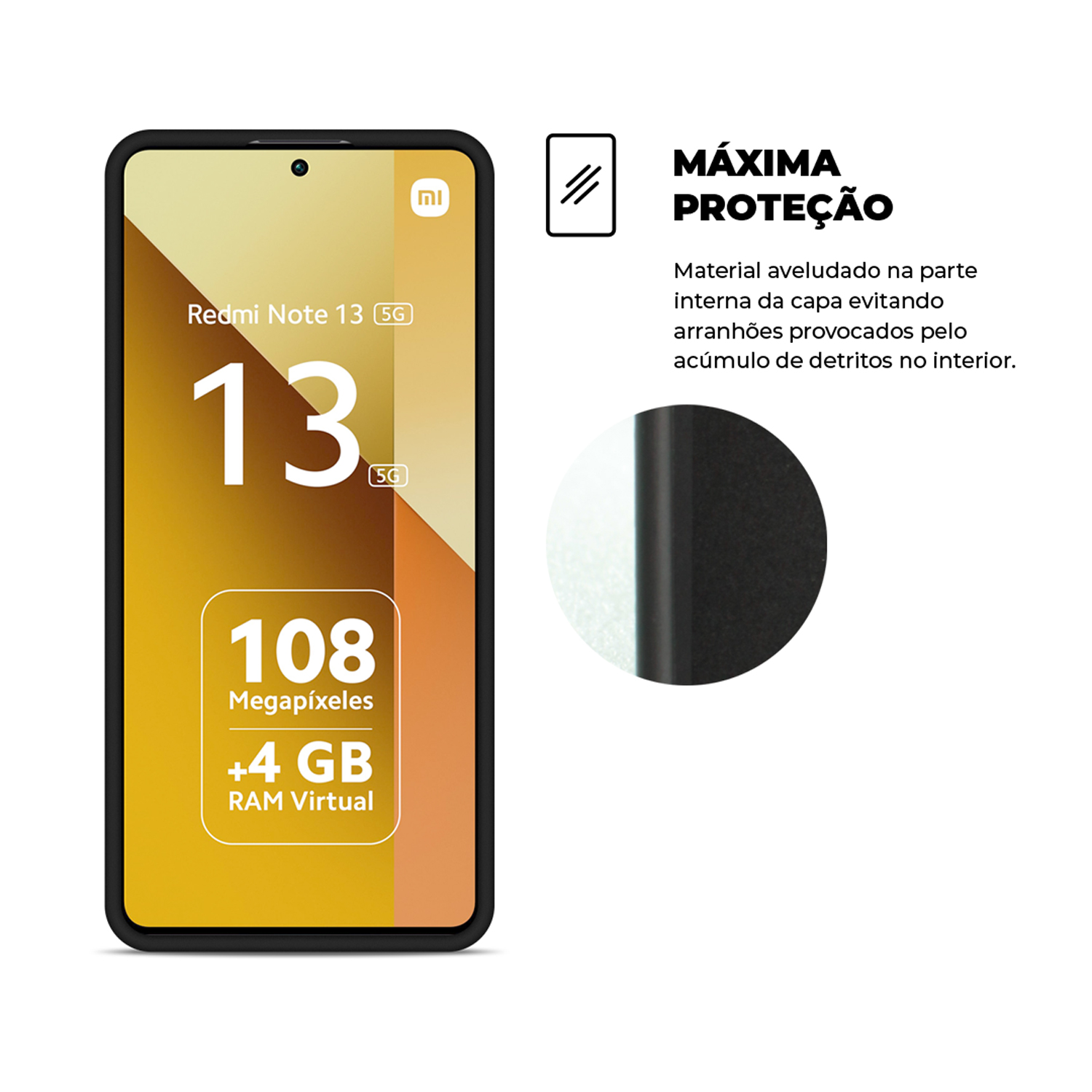 Capa para Xiaomi Redmi Note 13 5G - Silicon Veloz - Gshield
