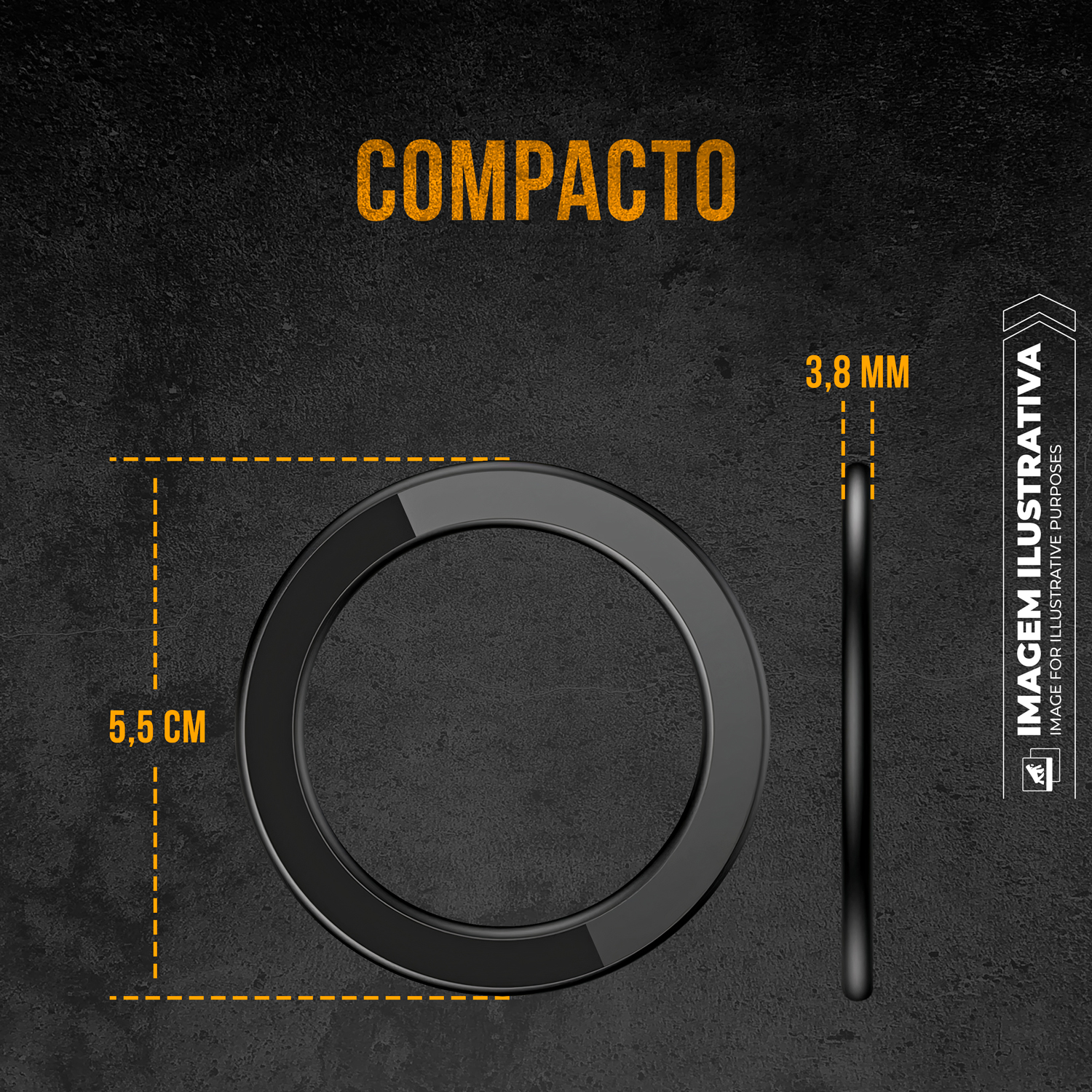 Anel de Parede Magnético MagSafe - Compatível com capas Magsafe - Victus - Gshield - foto 4