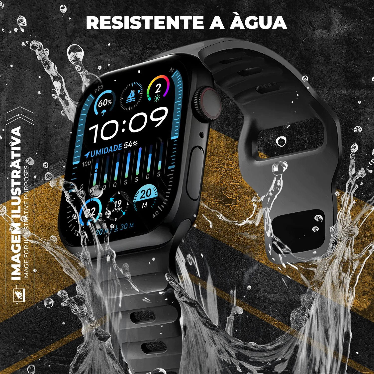 Pulseira Para Apple Watch 38 / 40 / 41MM Victus - Preta - Gshield
