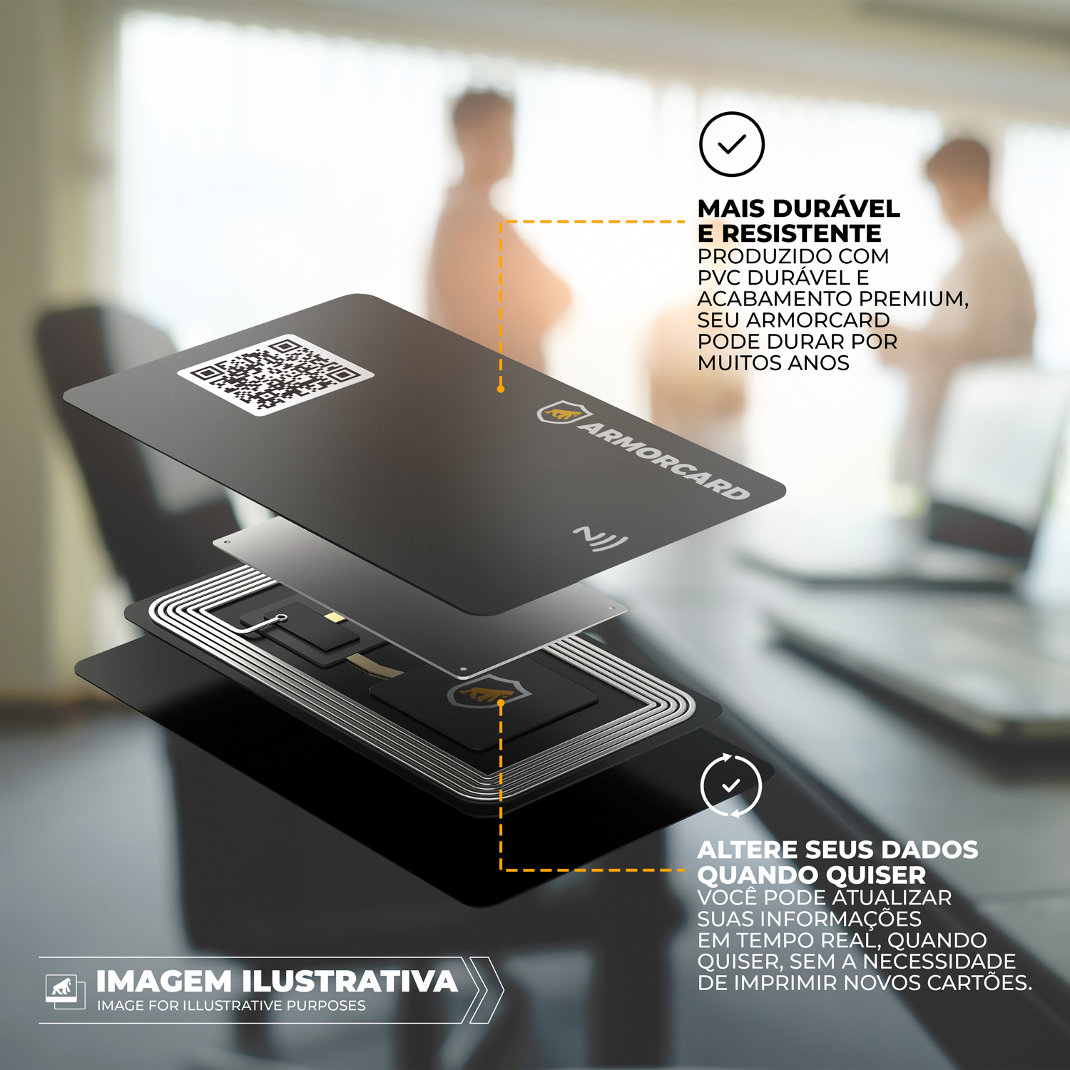 Cartão de Visita Digital - ArmorCard - Gshield - Compartilhe seus contatos por NFC ou Qrcode - foto 3