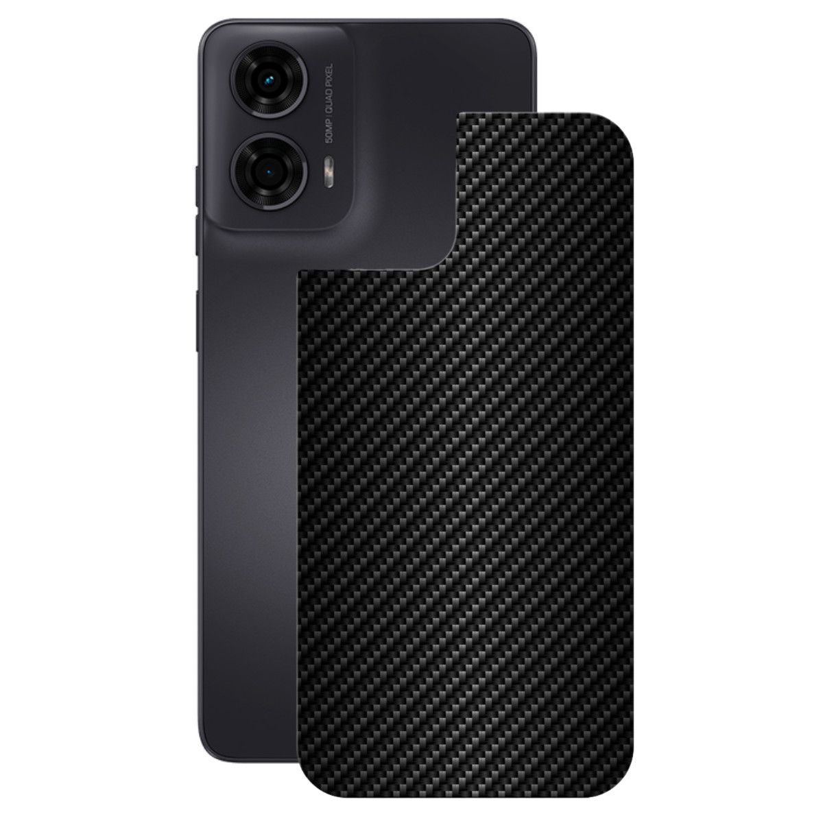 Película para Motorola Moto G24 - Traseira de Fibra de Carbono Preta - Gshield