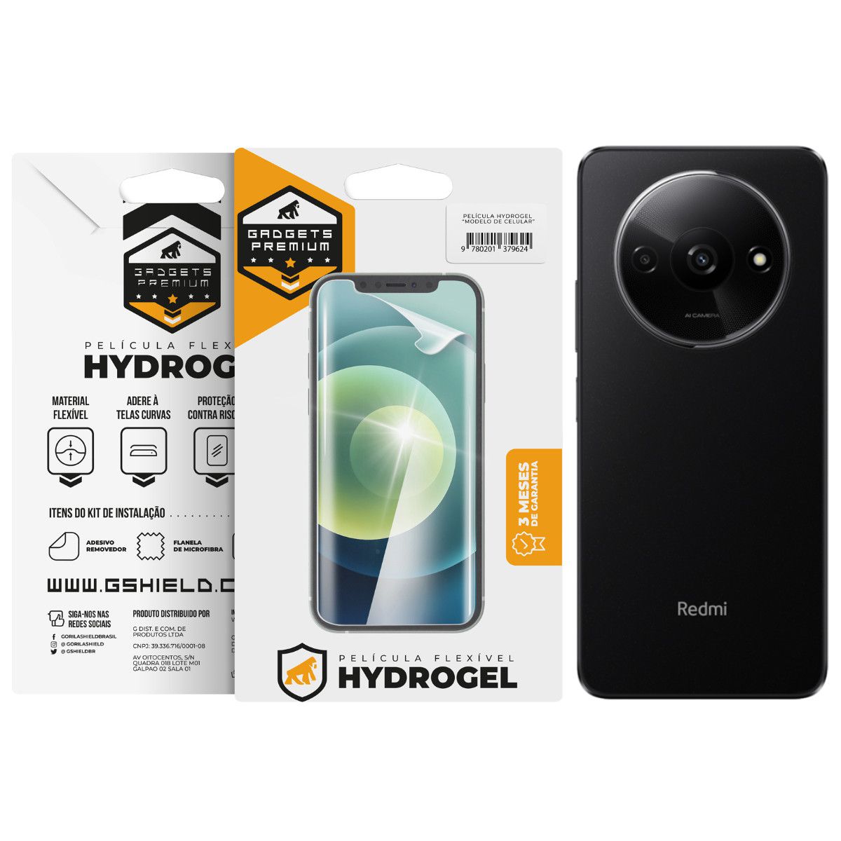 Película para Xiaomi Redmi A3 - Traseira Hydrogel HD - Gshield