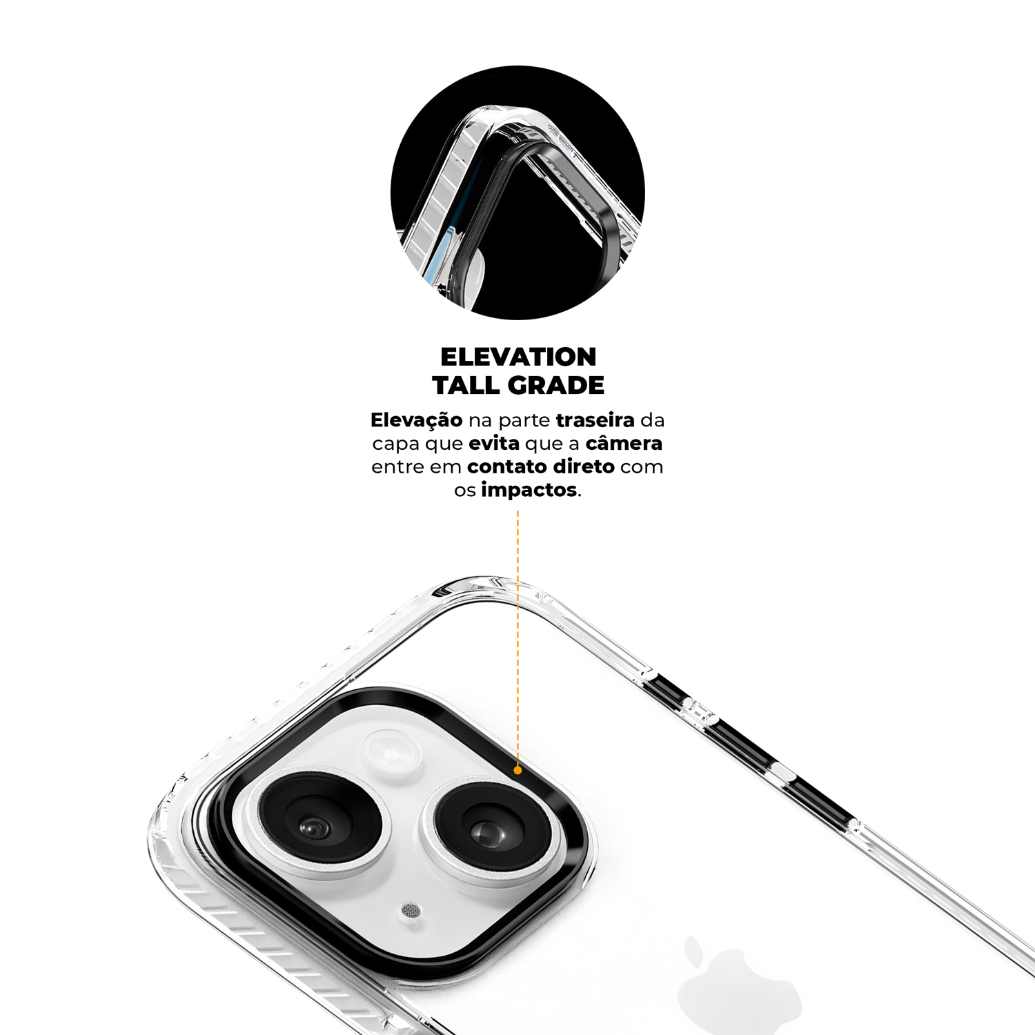 Kit Capa Urus Branca e Pelicula Defender Pro Privacidade para iPhone 15 - Gshield