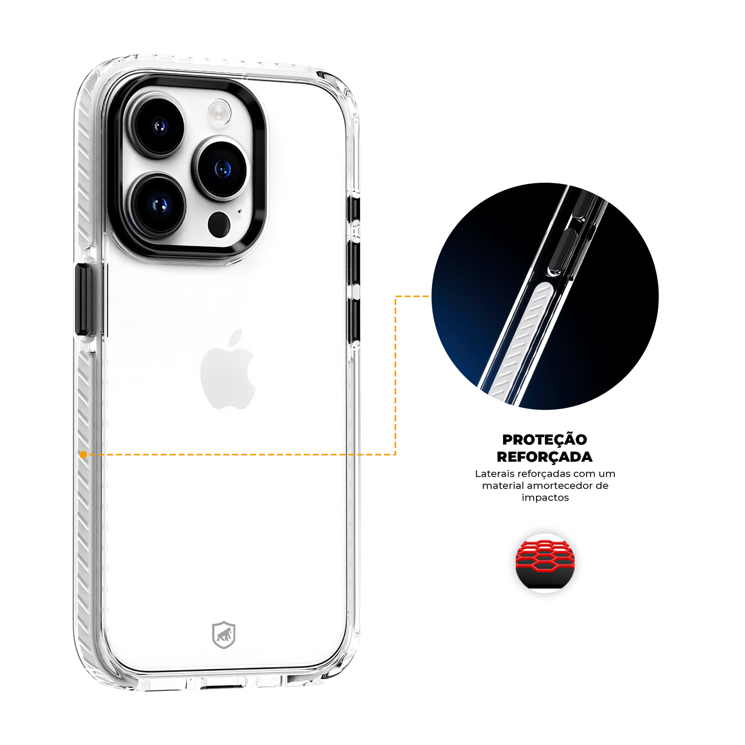 Kit Capa Urus Branca e Pelicula Defender Pro Privacidade para iPhone 15 Pro Max - Gshield