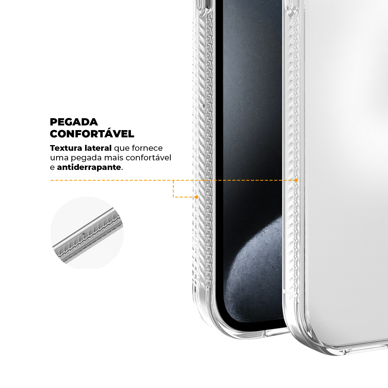 Kit Capa Anti-Slip e Pelicula Ultra Glass para iPhone 15 Pro - Gshield