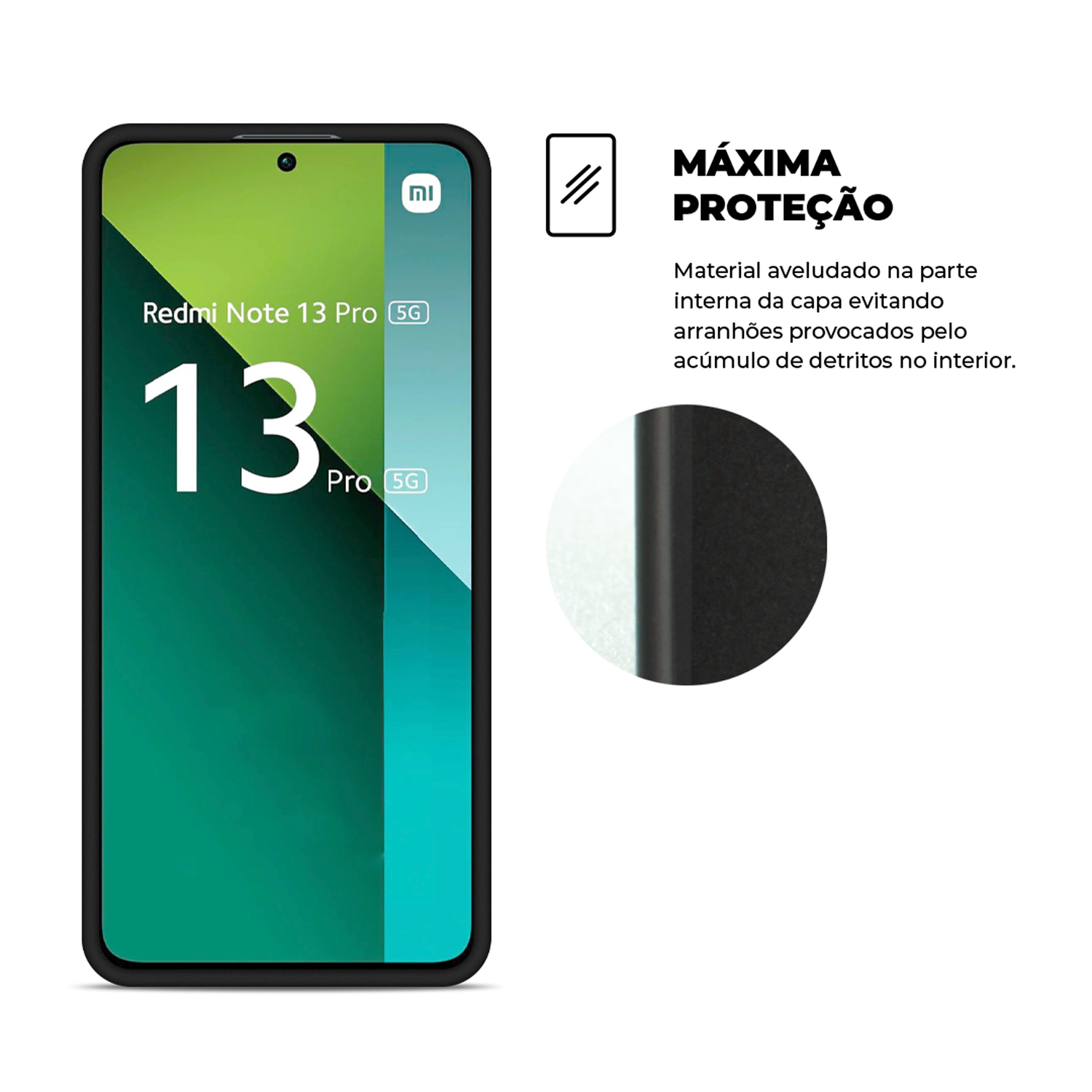 Capa para Xiaomi Redmi Note 13 Pro 5G - Silicon Veloz - Gshield - foto 3