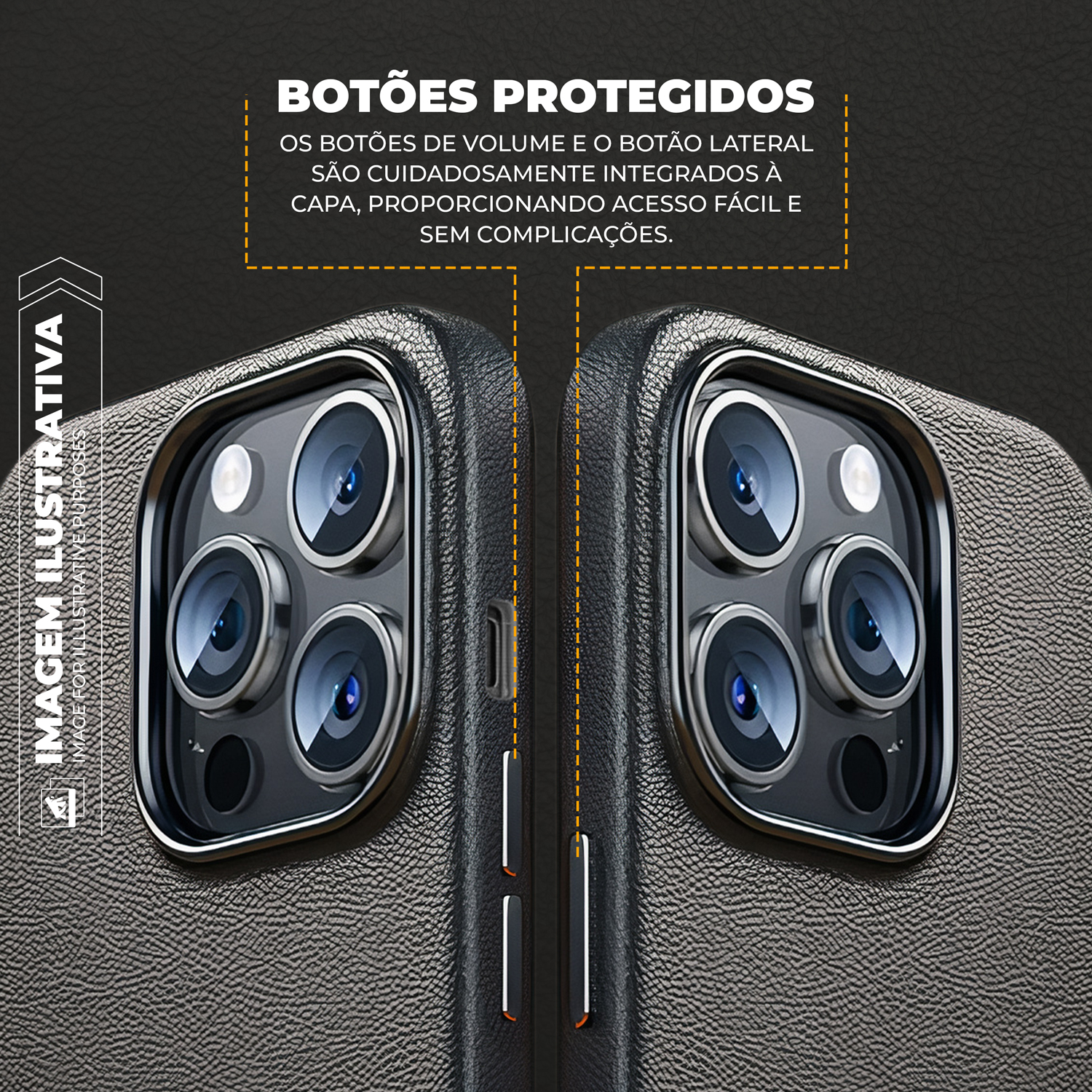 Capa para iPhone 14 - Couro Dual Magsafe - Preta - Gshield
