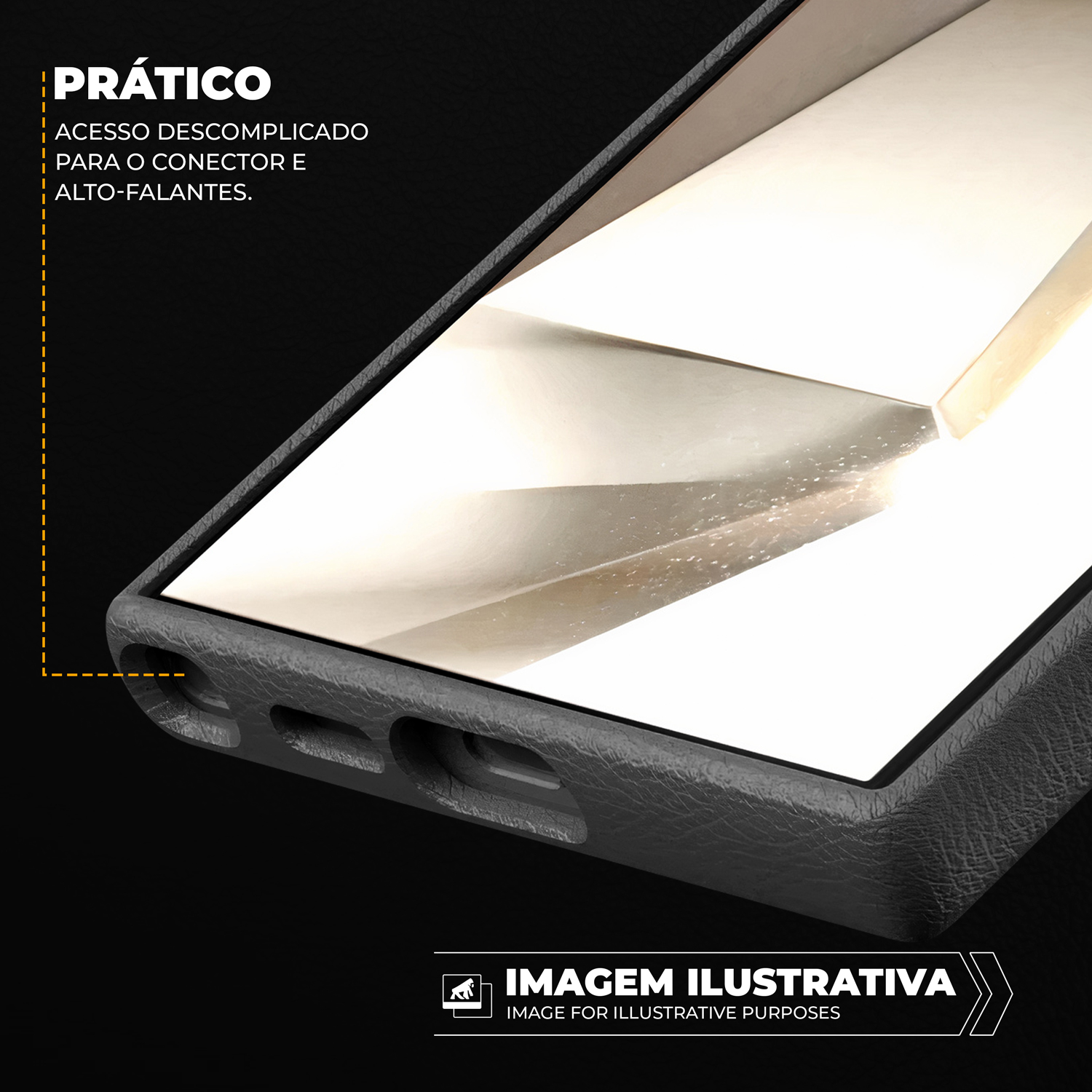 Capa para Samsung Galaxy S24 Ultra - Couro Dual Magsafe - Preta - Gshield