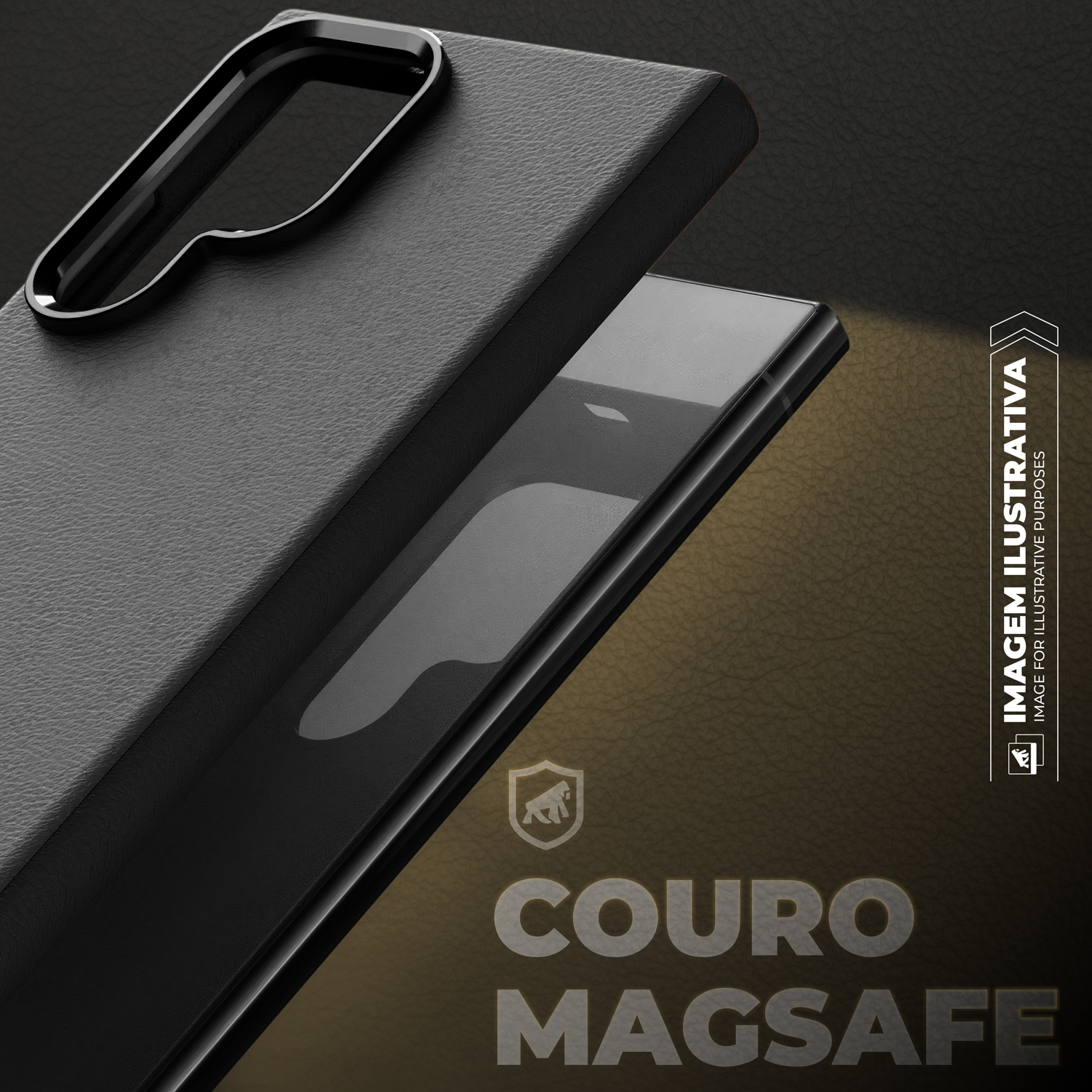 Capa para Samsung Galaxy S24 Ultra - Couro Dual Magsafe - Preta - Gshield