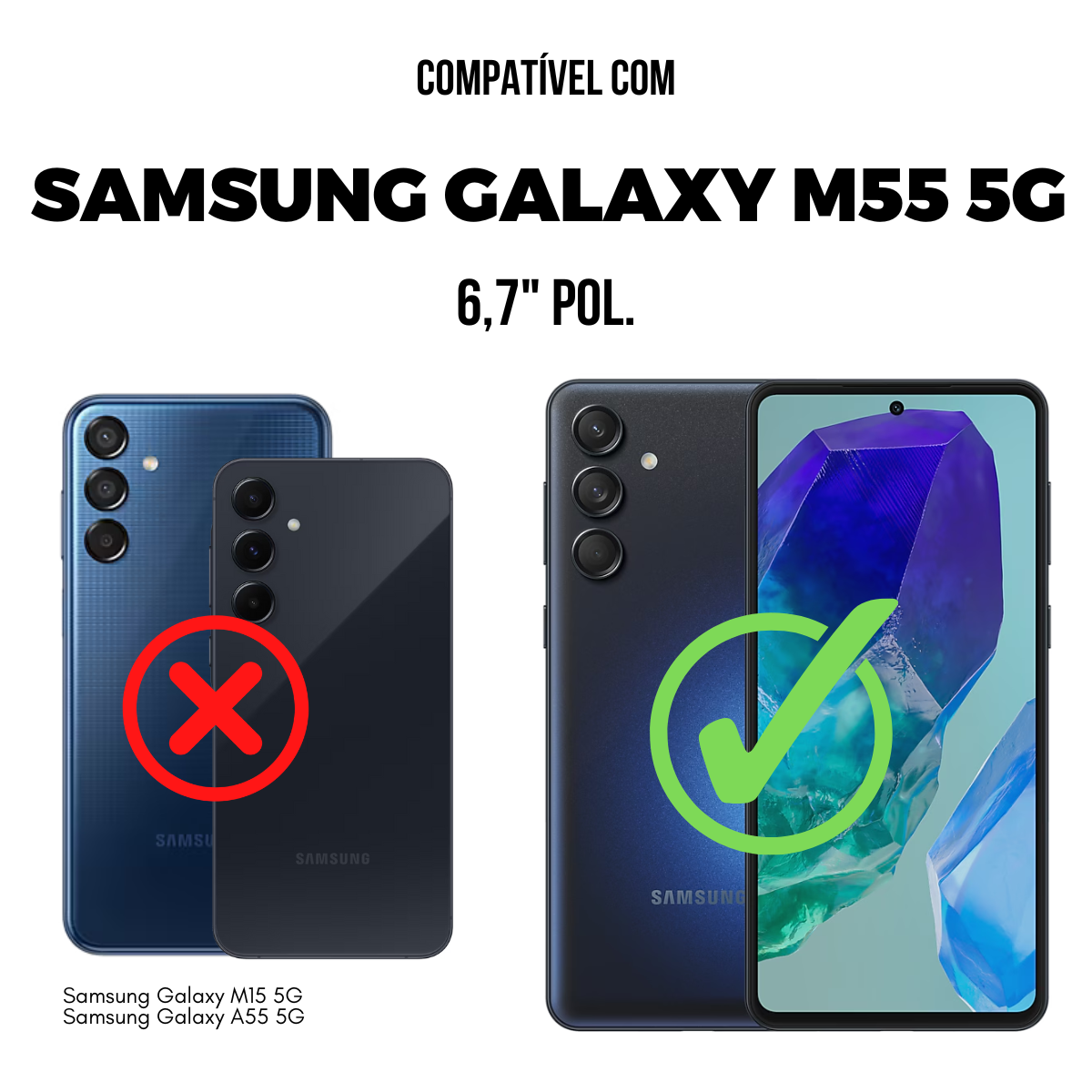 Película para Samsung Galaxy M55 5G - Traseira de Fibra de Carbono Preta - Gshield