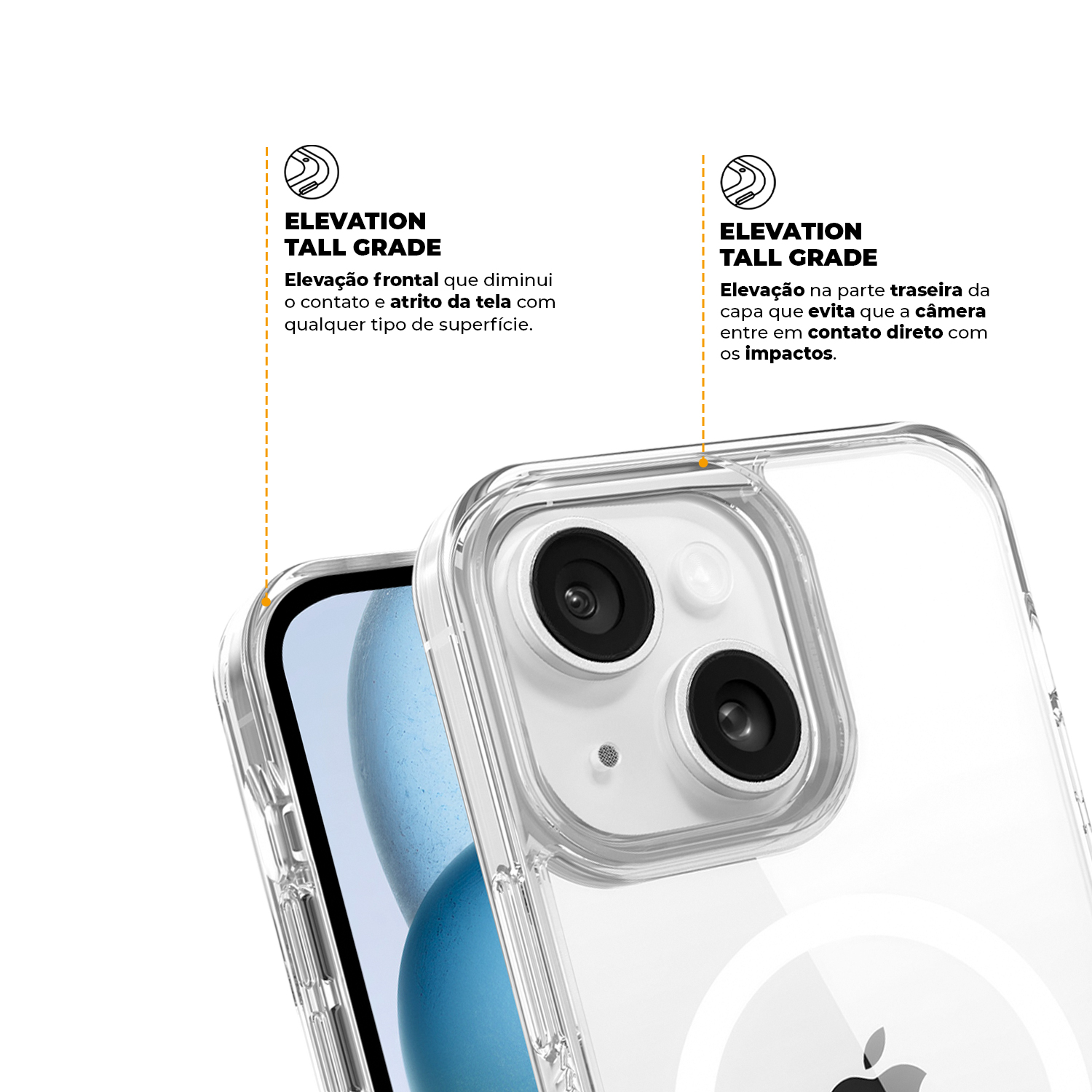 Kit Capa Anti-Slip Magsafe e Pelicula Defender Pro Privacidade para iPhone 15 - Gshield