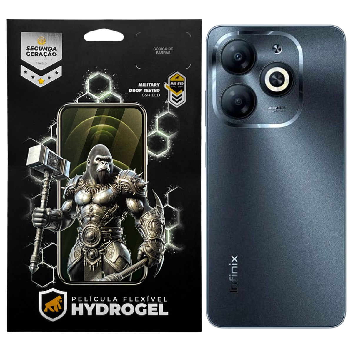 Película para Infinix Smart 8 Pro - Traseira Hydrogel HD - Gshield