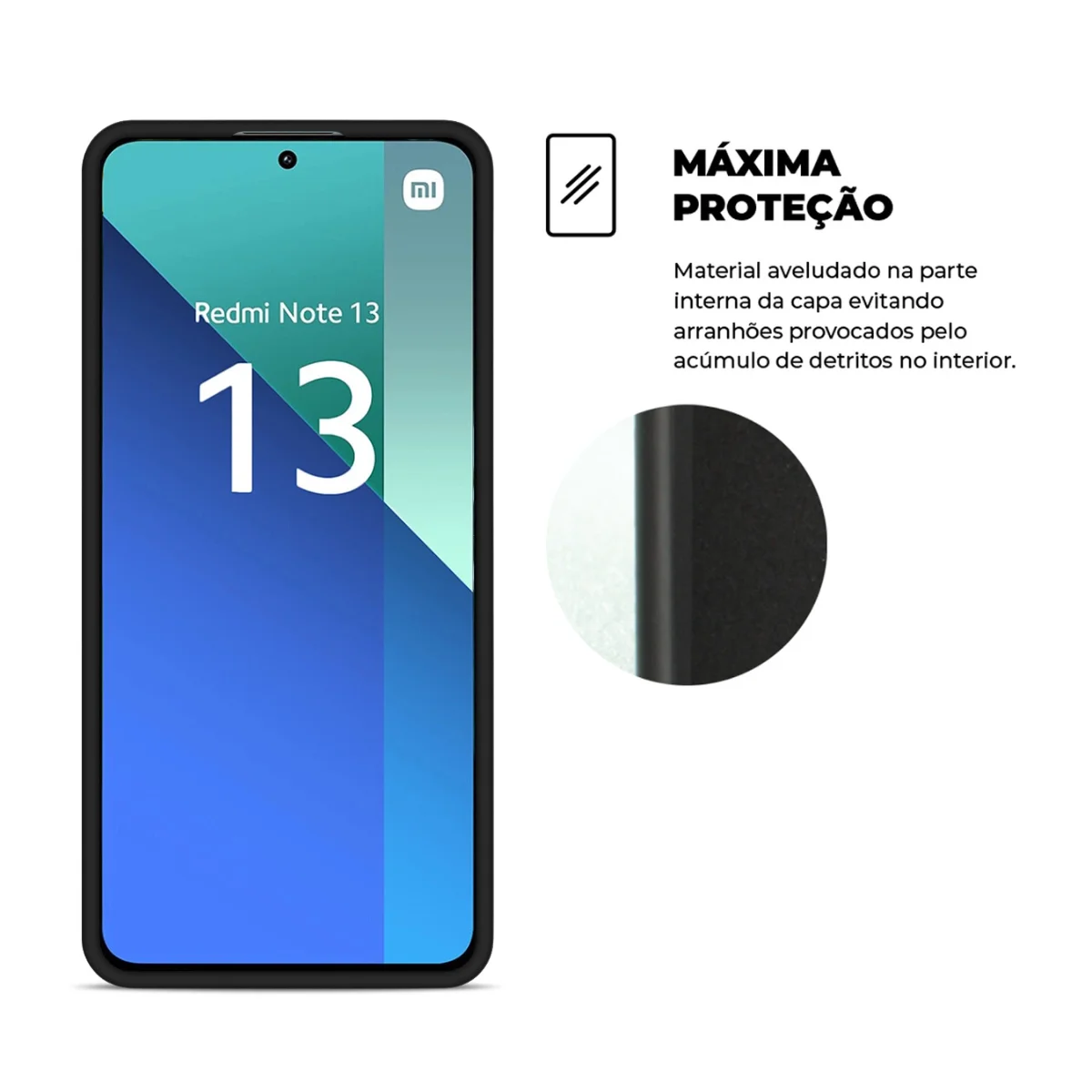 Kit Capa Silicon Veloz e Película Hydrogel HD para Xiaomi Redmi Note 13 5G - Gshield - foto 2
