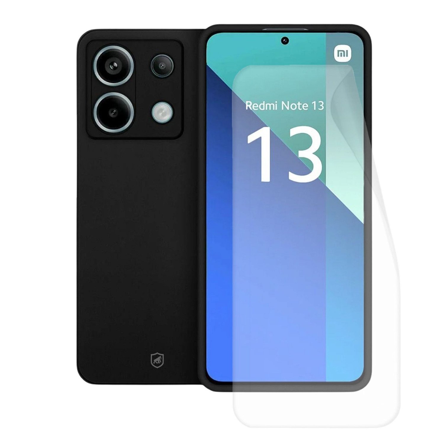 Kit Capa Silicon Veloz e Película Hydrogel HD para Xiaomi Redmi Note 13 5G - Gshield