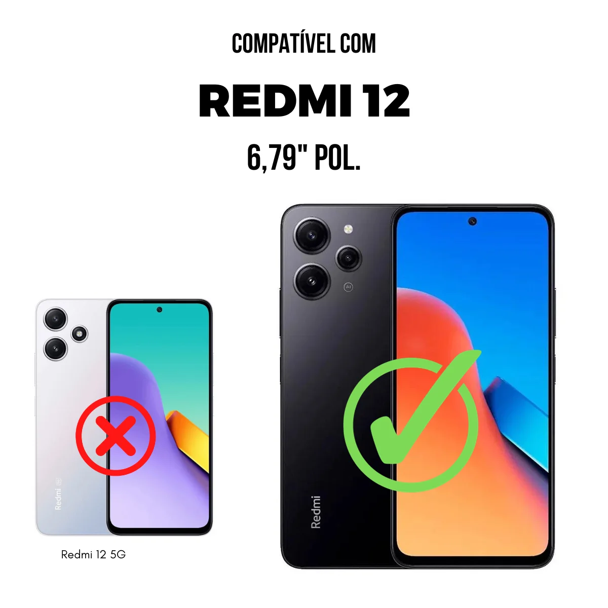 Kit Capa Silicon Veloz e Película Hydrogel HD para Xiaomi Redmi 12 - Gshield - foto 2