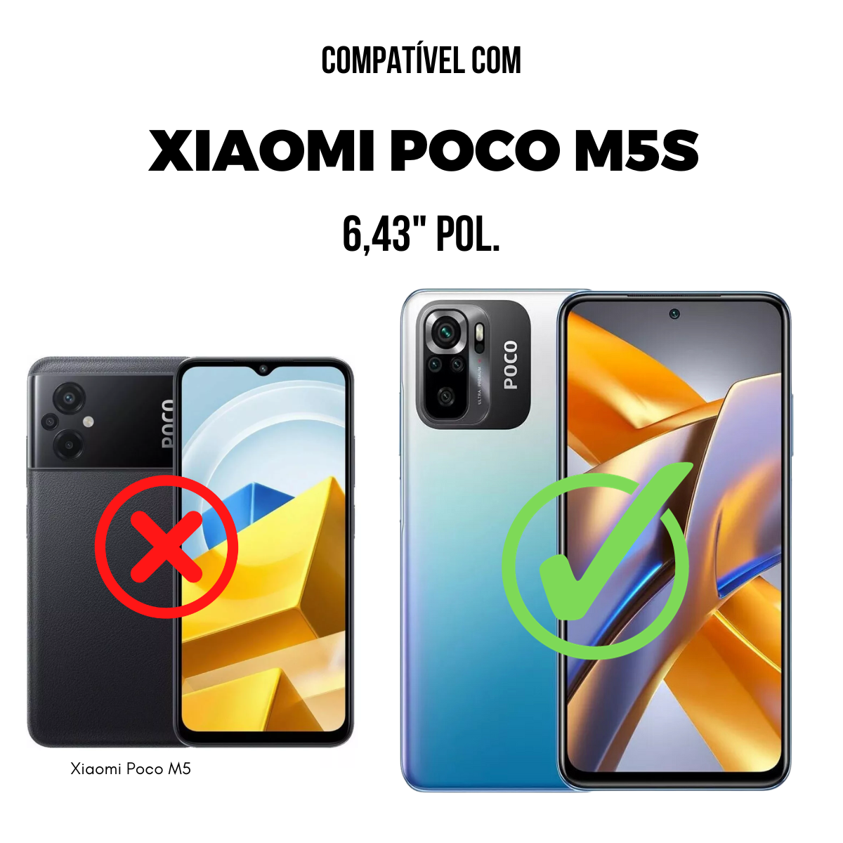 Kit Capa Silicon Veloz e Película Hydrogel HD para Xiaomi Poco M5S - Gshield