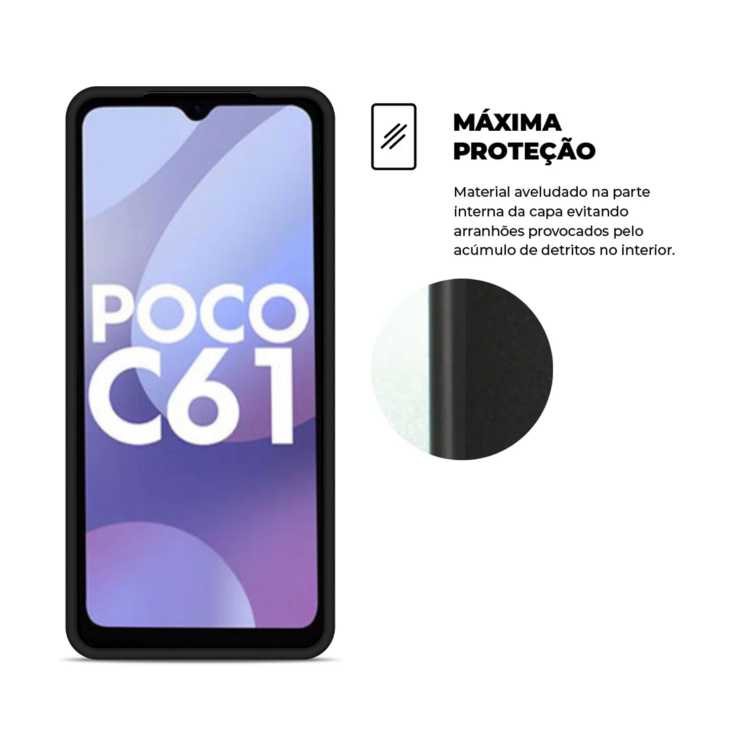 Capa para Xiaomi Poco C61 - Silicon Veloz - Gshield