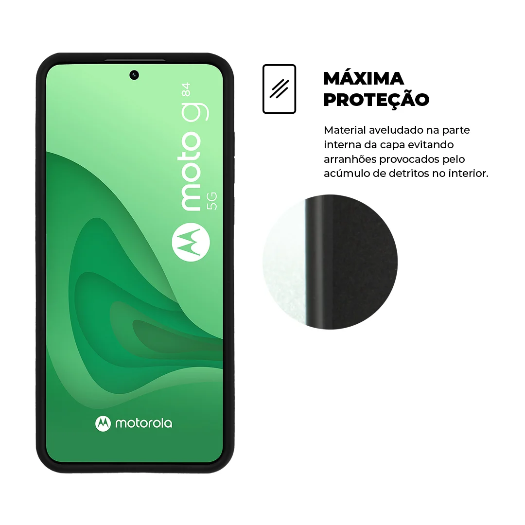 Kit Capa Silicon Veloz e Película Hydrogel HD para Motorola Moto G84 5G - Gshield