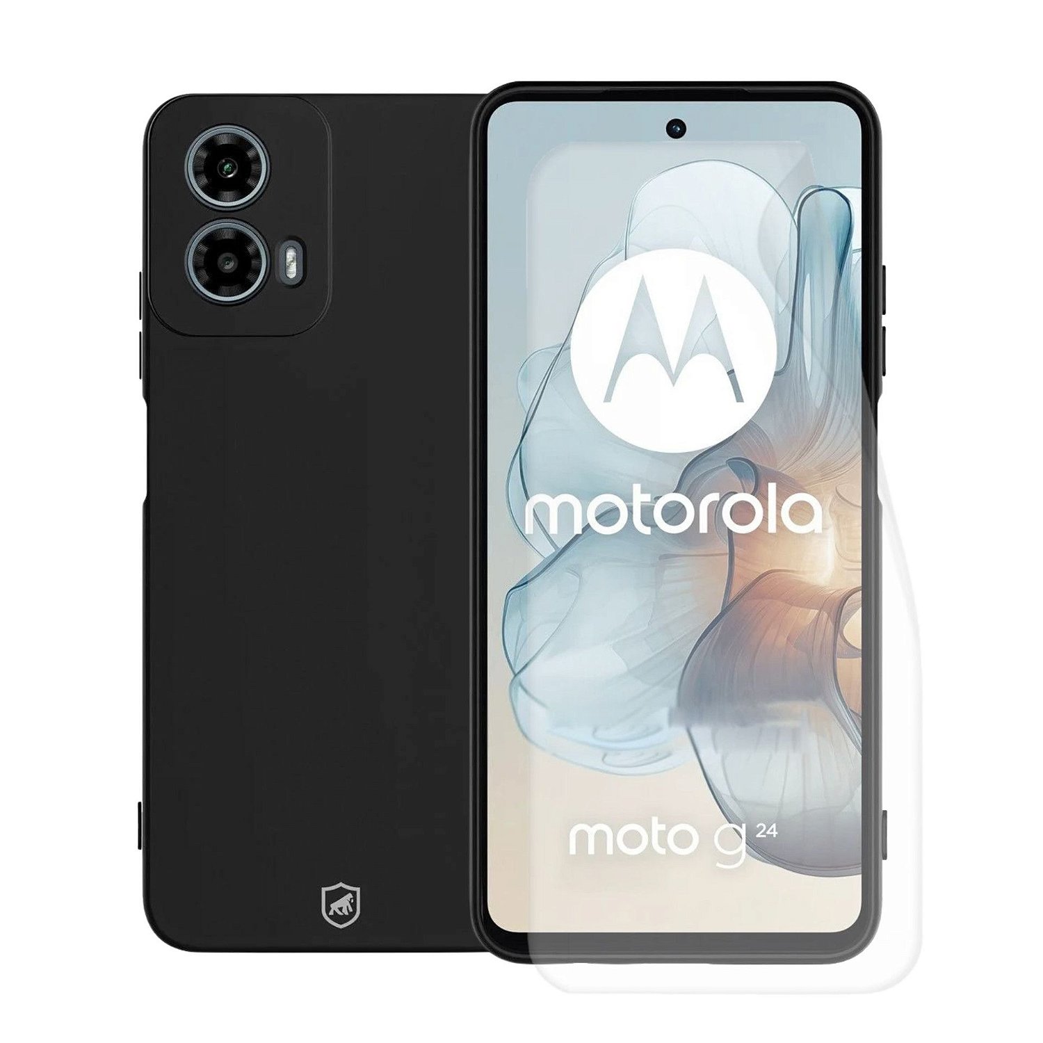 Kit Capa Silicon Veloz e Película Hydrogel HD para Motorola Moto G24 - Gshield
