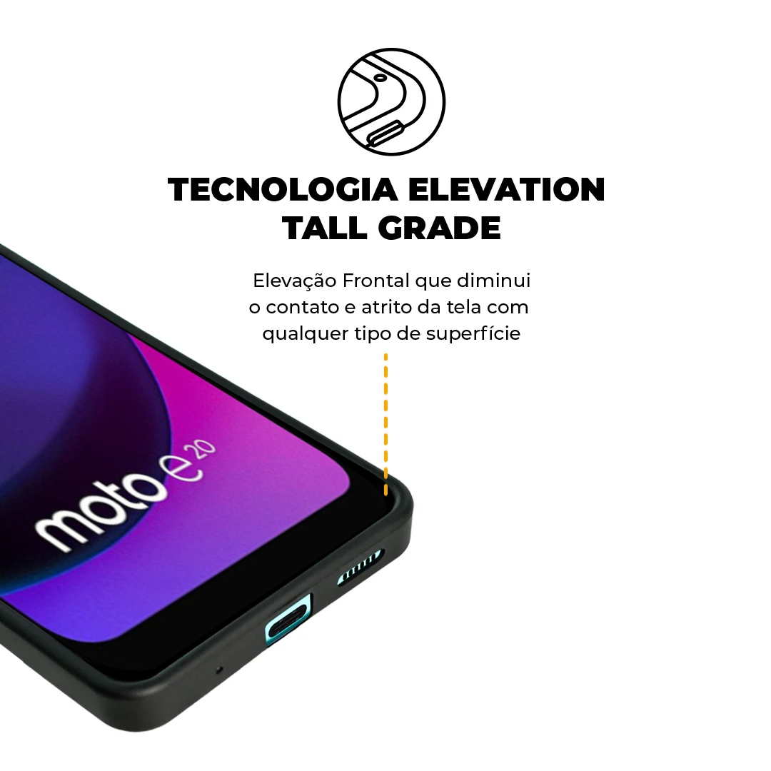 Kit Capa Silicon Veloz e Película Hydrogel HD para Motorola Moto E20 - Gshield