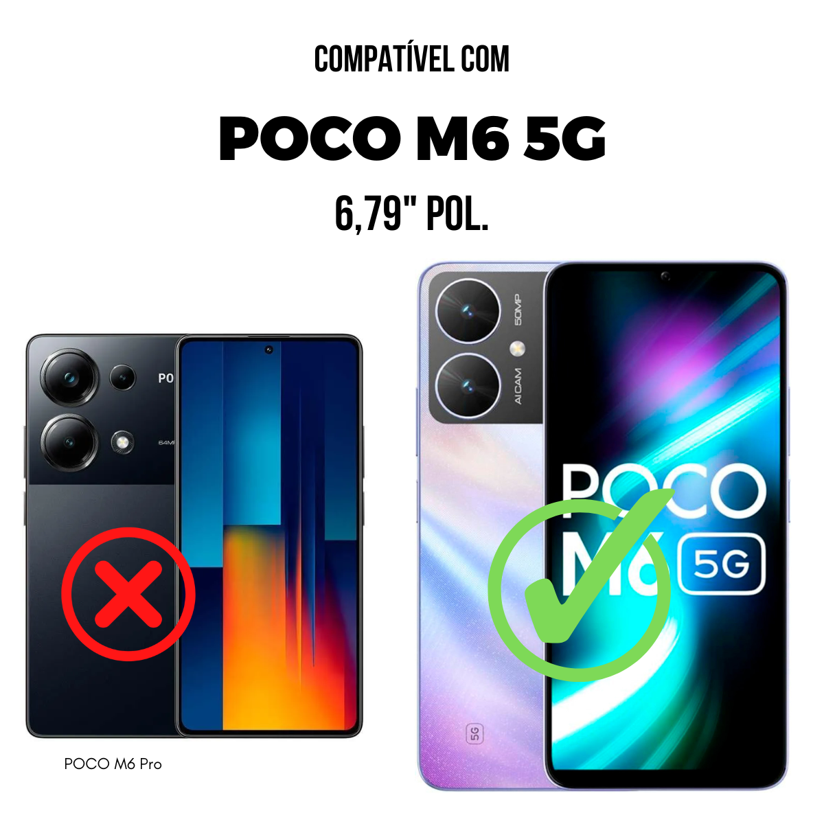 Película para Xiaomi Poco M6 5G - Traseira de Fibra de Carbono - Gshield