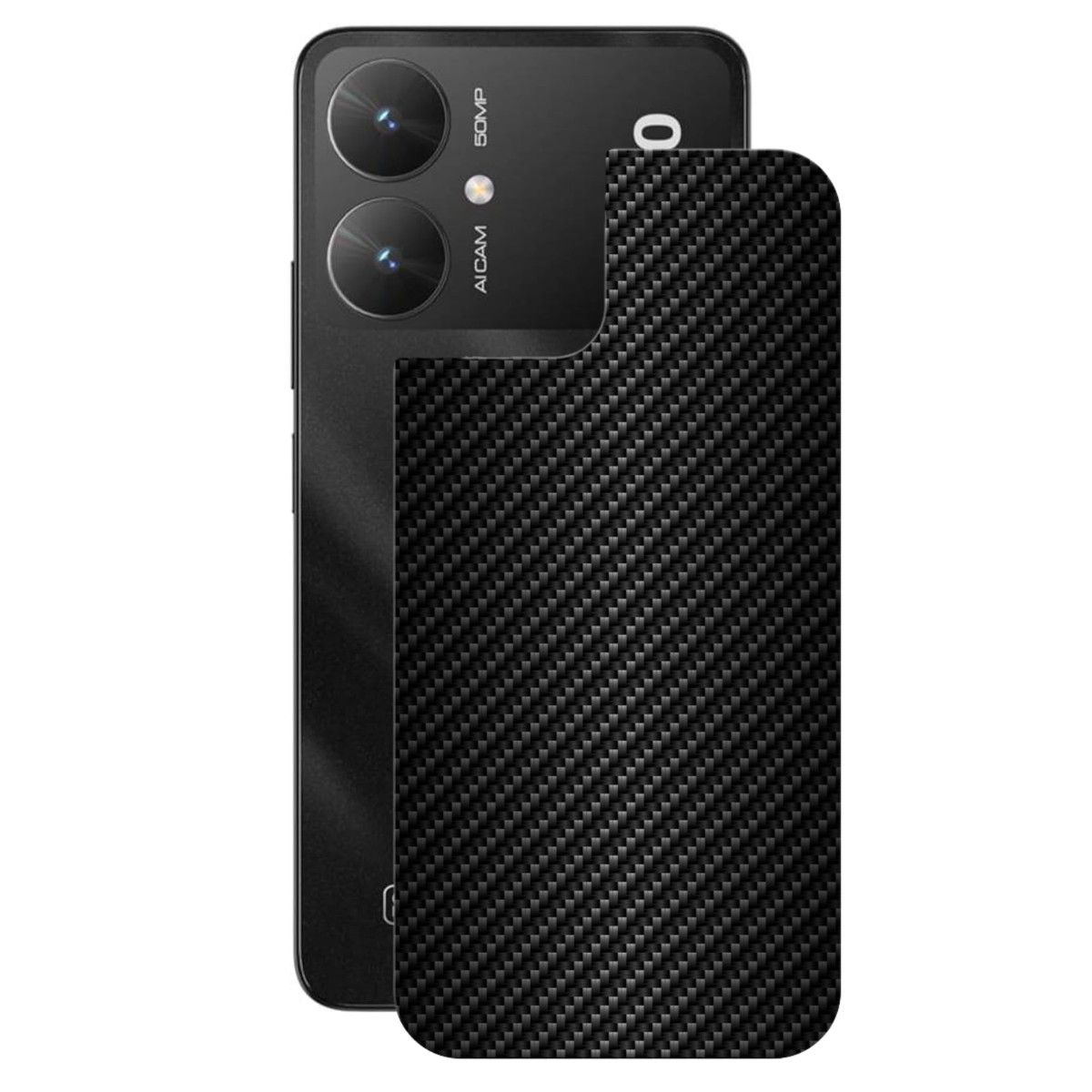 Película para Xiaomi Poco M6 5G - Traseira de Fibra de Carbono Preta - Gshield